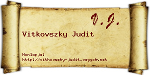 Vitkovszky Judit névjegykártya