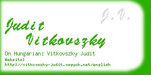 judit vitkovszky business card